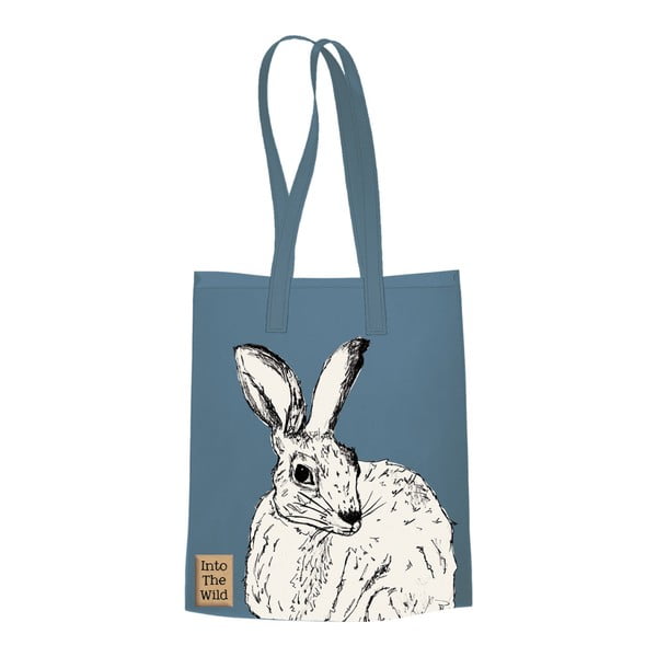 Plava pamučna platnena torba Creative Tops Wild Hare