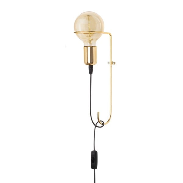 Metalna zidna svjetiljka u zlatnoj boji Opviq lights Rodopi