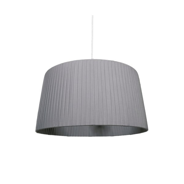 Siva viseća svjetiljka s tekstilnim sjenilom ø 50 cm – SULION