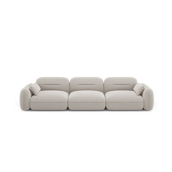 Krem baršunasta sofa 320 cm Audrey – Interieurs 86