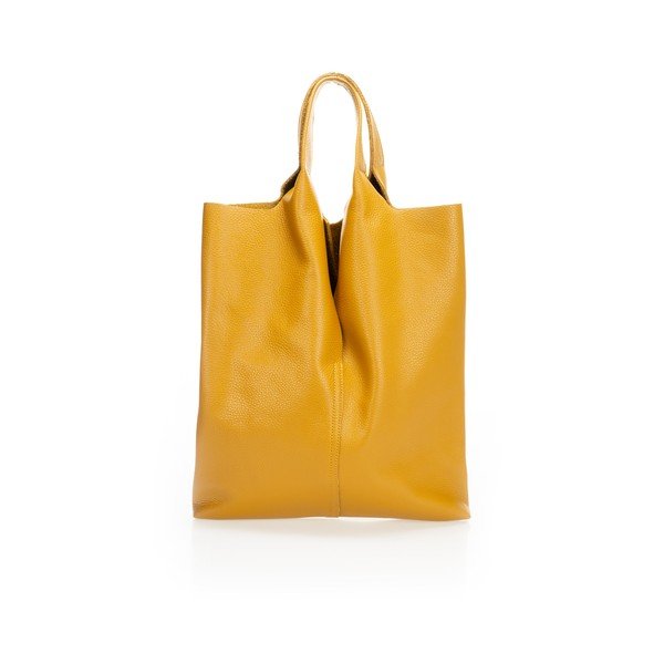 Žuta kožna torbu Giulia Massari Silvia-image-1