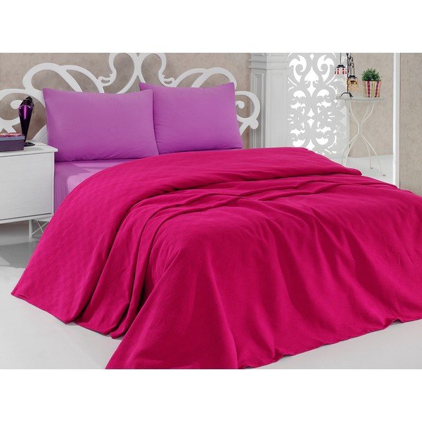 Prekrivač Pique Magenta, 200x240 cm