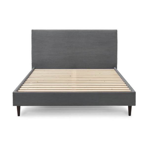 Tamno sivi bračni krevet Bobochic Paris Anja Dark, 180 x 200 cm-image-1