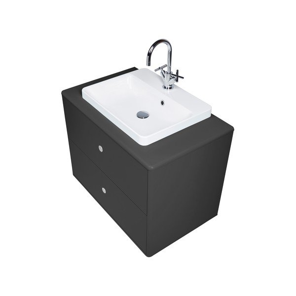 Antracitno sivi zidni ormarić s umivaonikom bez slavine 80x62 cm Color Bath – Tom Tailor-image-3