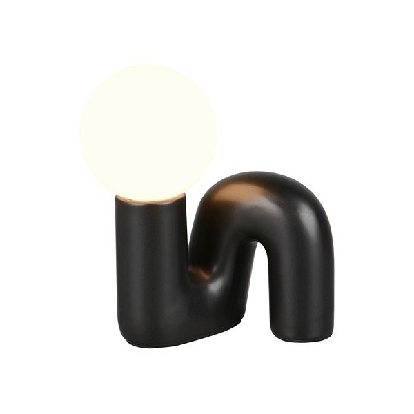 Crna stolna lampa keramička (visina 21,5 cm) Quinn – Reality-image-2