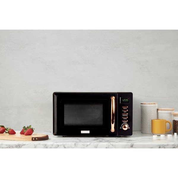 Crna mikrovalna pećnica Black & Copper – Haden-image-3