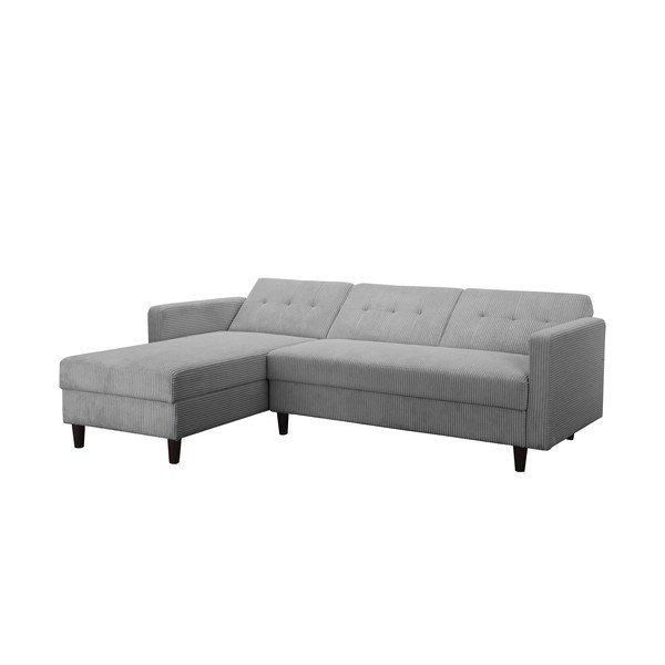 Svijetlo siva sklopiva kutna garnitura od samta Hartford – Støraa-image-4