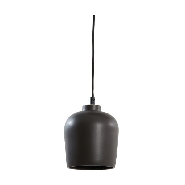 Crna stropna svjetiljka s keramičkim sjenilom ø 18 cm Dena - Light & Living