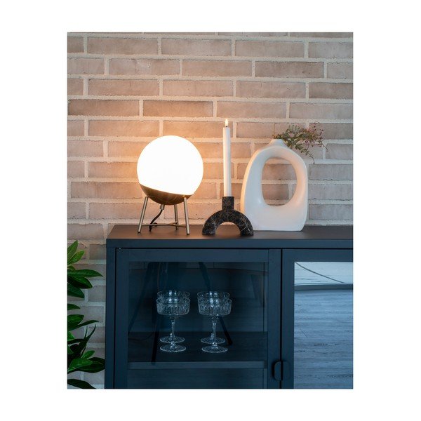Bijela LED stolna lampa s mogućnosti zatamnjivanja sa staklenim sjenilom (visina 32 cm) Chelsea – House Nordic-image-1