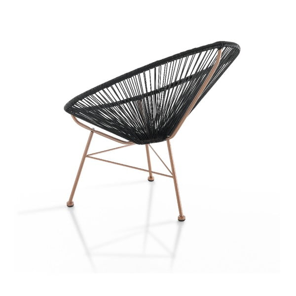 Crna vrtna fotelja od umjetnog ratana Numana – Tomasucci-image-2