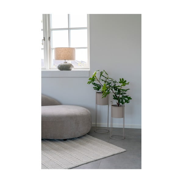 Kaki zelena stolna lampa keramička s tekstilnim sjenilom (visina 44 cm) Oldham – House Nordic-image-1