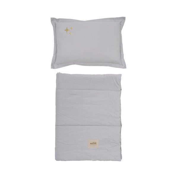 Sivi komplet za kolijevku Stars – Malomi Kids