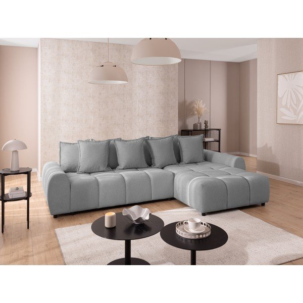 Siva kutna garnitura (s desnim kutom/s ležaljkom) Albane  – Ropez-image-1