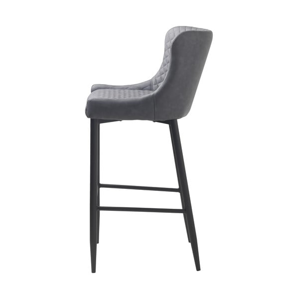 Siva barska stolica od umjetne kože (visine sjedala 77 cm) Ottowa – Unique Furniture-image-4