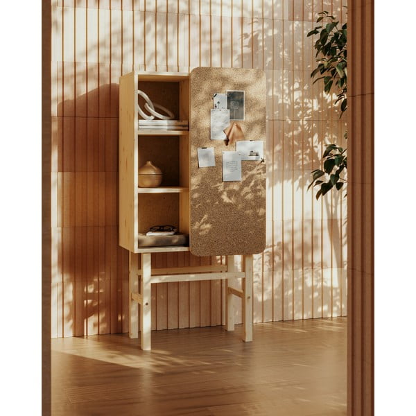 Polica za knjige od borovine s oglasnom pločom Karup Design Slide-image-1