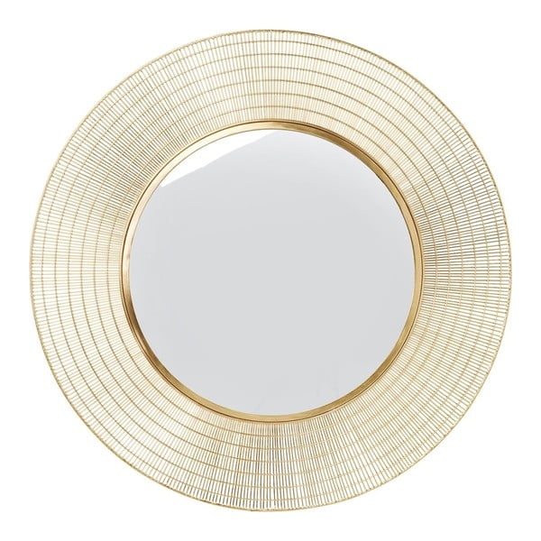 Kare Design Nimbus zlatno ogledalo, ⌀ 90 cm