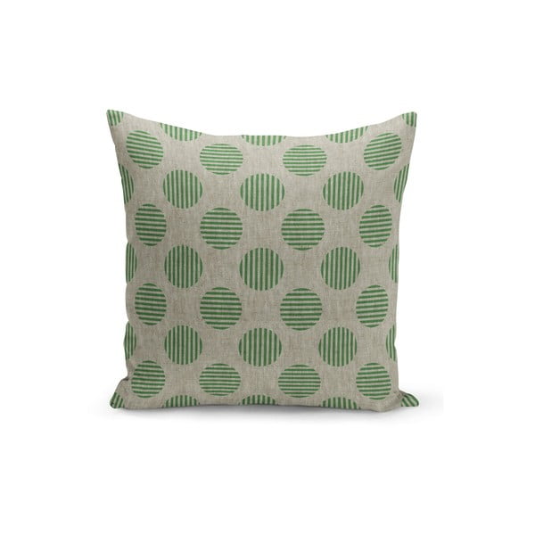 Zeleno-bež jastučnica Kate Louise Dots, 45 x 45 cm