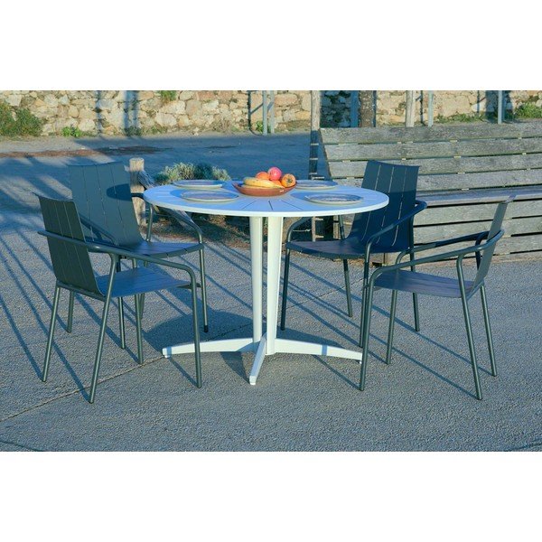 Okrugli vrtni stol aluminijski ø 110 cm Fleole – Ezeis-image-4