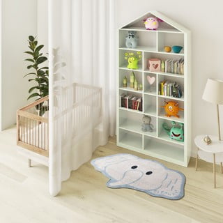 Bijeli/svijetlo plavi periv dječji tepih 75x120 cm Candy – Universal