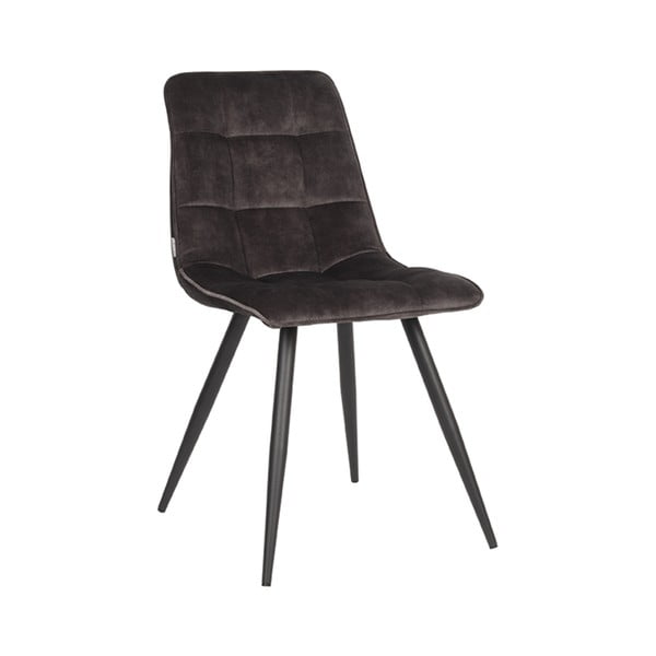 Antracitno sive baršunaste blagovaonske stolice u setu 2 kom Jelt – LABEL51