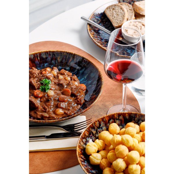 Smeđi dubok porculanski tanjur ø 21 cm Resto – BonBistro-image-2