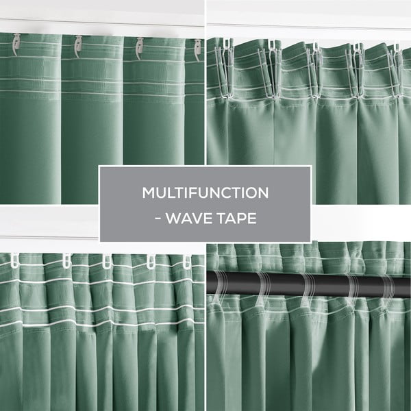 Svijetlo zelena zavjesa za djelomično zamračenje 140x270 cm Kierra – Restilo-image-2