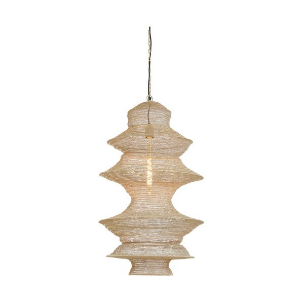 Bež metalna viseća svjetiljka Nakisha – Light & Living-image-1