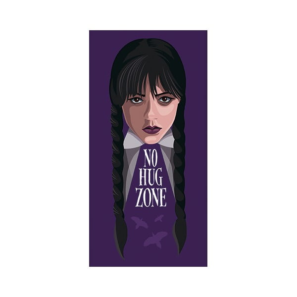 Tamno ljubičasti pamučan dječji ručnik 70x140 cm Wednesday – Jerry Fabrics