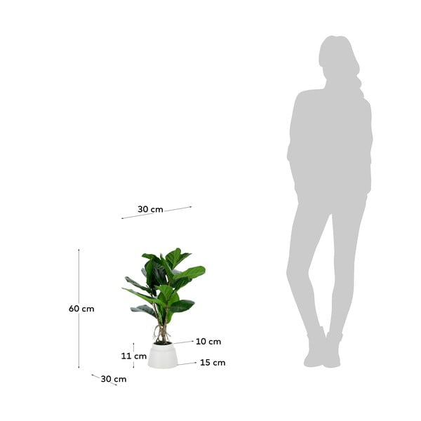 Umjetni fikus (visina 60 cm) Lyrata – Kave Home-image-2