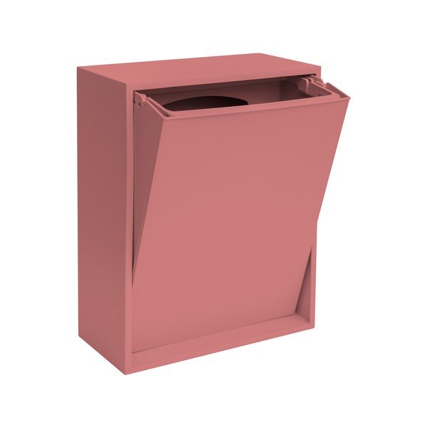 Prljavo roza kanta za smeće za odvojeni otpad/zidna od reciklirane plastike Recycling Box – ReCollector