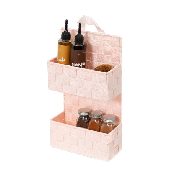 Svijetloružičasta viseća košara s 2 džepa Compactor Bristol-image-4