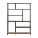 Crna/u prirodnoj boji biblioteka u dekoru hrasta 135x185 cm Seaford – Actona