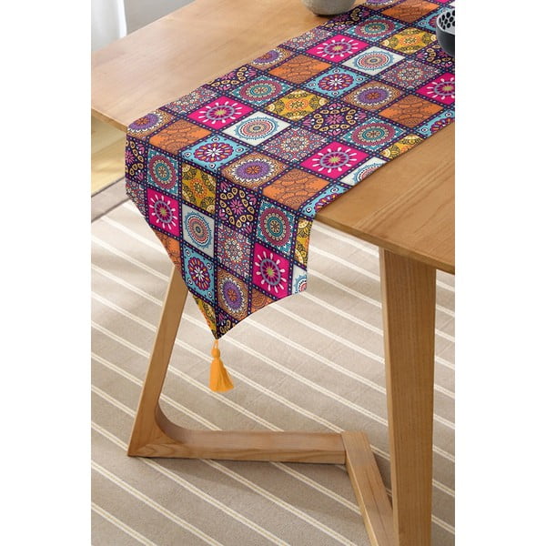 Nadstolnjak 45x140 cm Mandala Tiles – Minimalist Cushion Covers-image-1