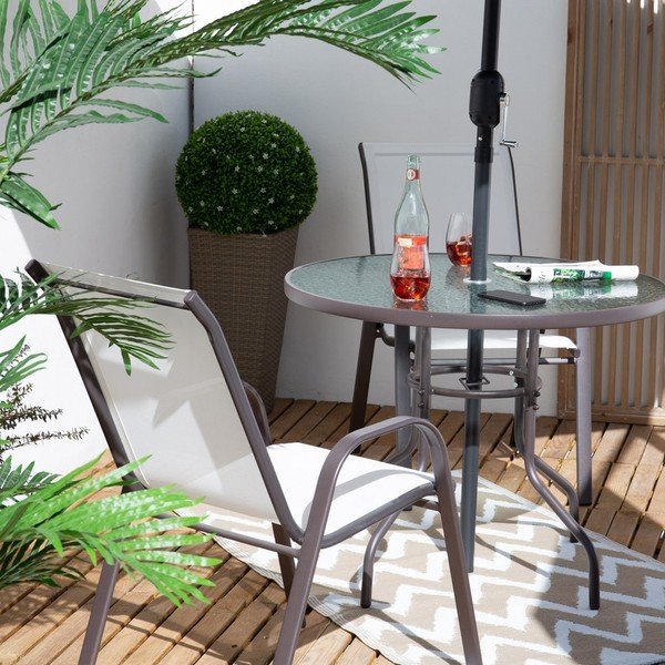 Crno-bijela vrtna stolica Clasic - LDK Garden-image-1