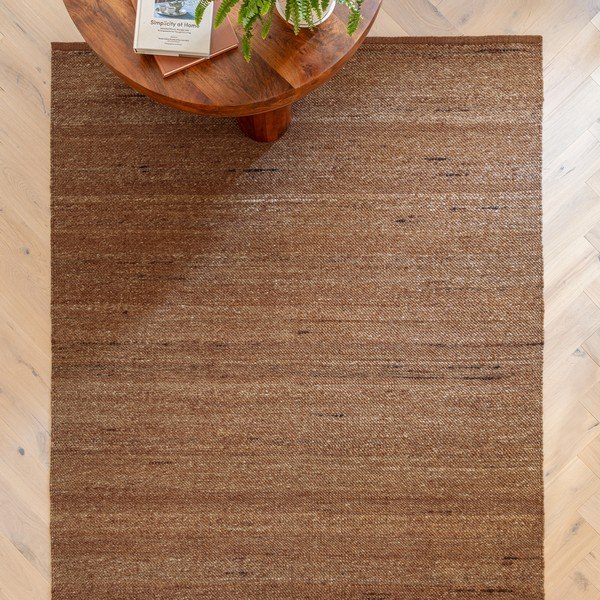 Obostrani/ručno rađen tepih od mješavine vune boje terakote 120x170 cm Birkdale Rust – Asiatic Carpets-image-1