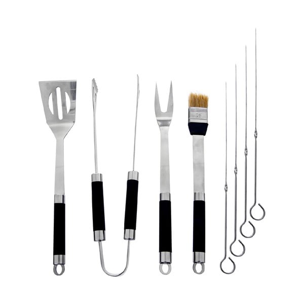 Set od 8 alata za roštiljanje od nehrđajućeg čelika i kutije za roštilj Orion-image-1