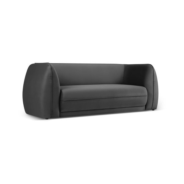 Tamno siva baršunasti sofa 190 cm Lando – Micadoni Home-image-2