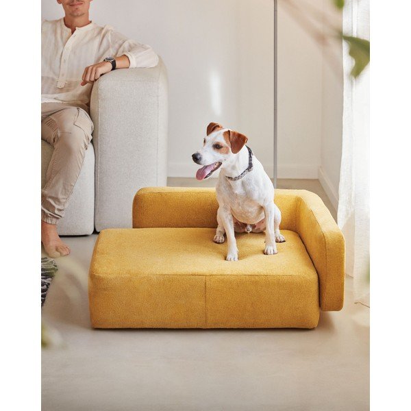 Krevet za pse u boji senfa 73x60 cm Bowie - Kave Home-image-4