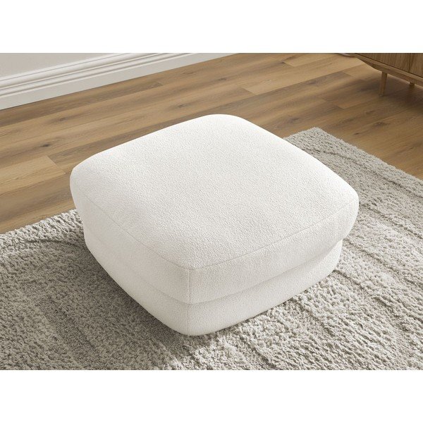 Bijeli tabure od bouclé tkanine Leonore – Bobochic Paris-image-4