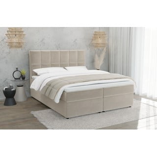 Bež boxspring krevet s prostorom za odlaganje 180x200 cm Flip – Ropez