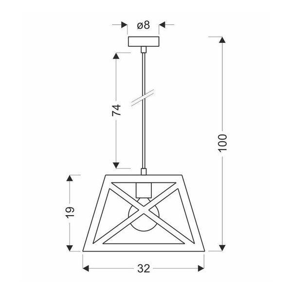 Crna metalna viseća lampa 32x32 cm Origami - Candellux Lighting-image-2