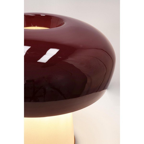 Bordo metalna stolna lampa sa staklenim sjenilom (visina 35 cm) Clevely – Bizzotto-image-3
