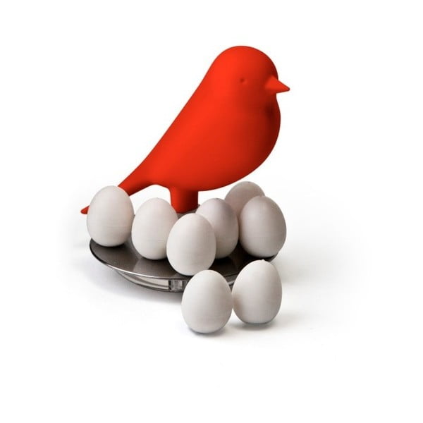 Crveni stalak s Qualy Magnetic Egg Sparrow magnetima