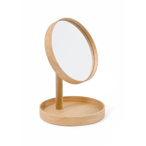 Kozmetičko ogledalo s okvirom od hrastovog drveta Wireworks Cosmos, ø 25 cm-image-2