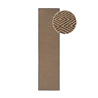 Crna/u prirodnoj boji jutena staza 60x230 cm Diamond – Flair Rugs