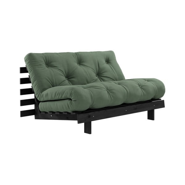 Zelena sklopiva sofa 140 cm Roots Black Night – Karup Design