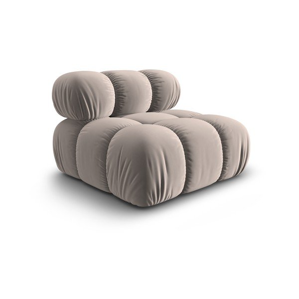 Svjetlo smeđa baršunasti modularna sjedeća garnitura (srednji modul ) Bellis – Micadoni -image-3