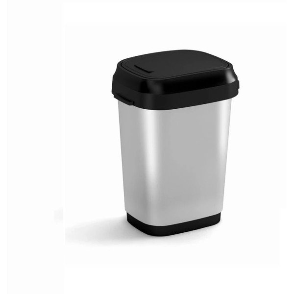 Plastična kanta za smeće s pedalom u srebrnoj boji 10 l Dual Swing Bin Style S – KIS
