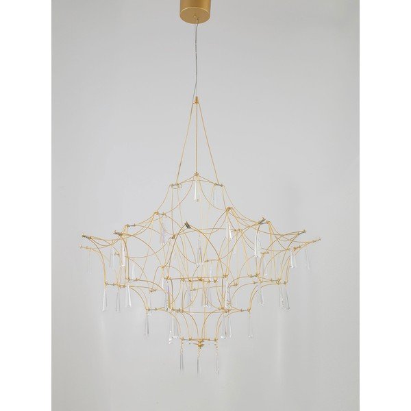 Metalna LED viseća svjetiljka u zlatnoj boji ø 80 cm Goro – Nova Luce-image-4
