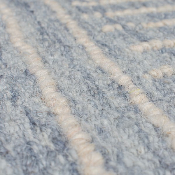 Svijetlo plavi ručno rađen vunen tepih 120x170 cm Memphis Wool – Flair Rugs-image-3